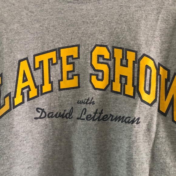 Vintage 90's Adult Gray L The Late Show with David Letterman Champion T-Shirt - Picture 2 of 4